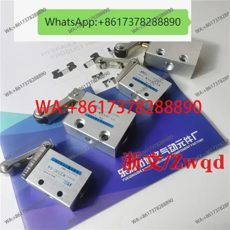 K23JC3-L6-L8 Roller Mechanical Valve Stroke Pneumatic Switch Two-Position Tee for Industrial Automation