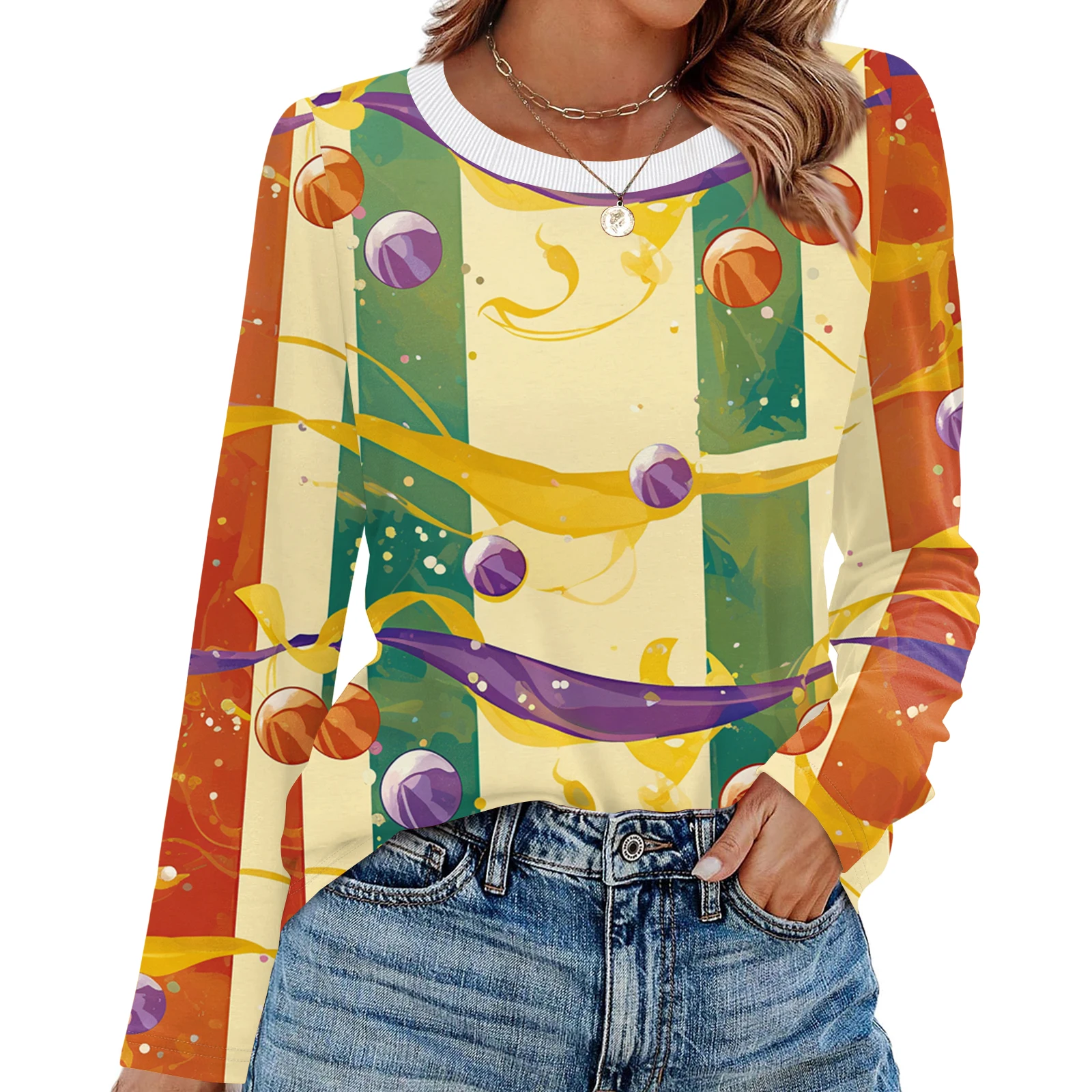 Uniformes d'infirmière de carnaval haut pour femme T-Shirt imprimé mignon amusant col rond mode pull décontracté col rond haut décontracté basique ample