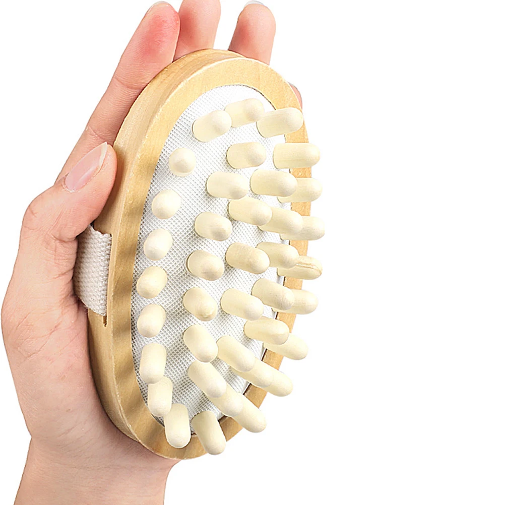 

2 шт. деревянная массажная щетка из твердой древесины, инструмент для релаксации кожи головы, прочная резиновая подушка безопасности, удобная ручка, скребок для душа, ванны, спины