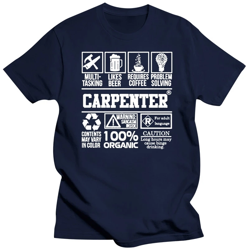 Men tshirt  CARPENTER T Shirt 100 Organic T-Shirt(1) cool Printed T-Shirt tees top