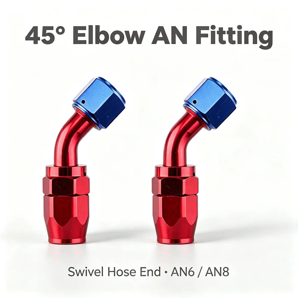 AN4 to AN16 Aluminum Alloy Quick Connector for Automotive Oil Radiator Cold Joint 0° to 180° for Pipe Modification