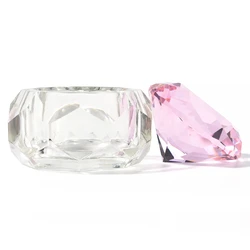 1pc Glass Diamond Shape Cup Nail Monomer Liquid Bowl Dappen Dish for Acrylic Liquid and Powder Holader Manicure Art Equipment