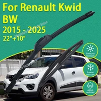 Limpiaparabrisas con revestimiento de silicona delantero y trasero para Renault Kwid BW 2015 - 2025 limpiaparabrisas de coche accesorios de cuchillas 2016 2017