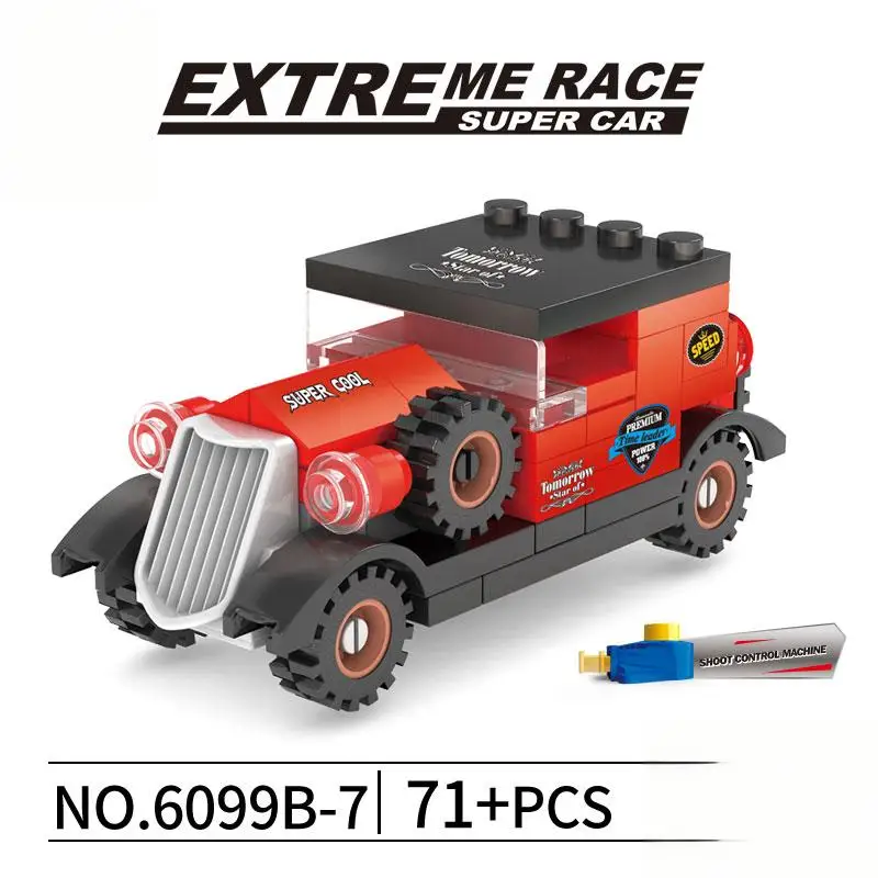 

OUZEY Micro Building Blocks Set - Police Car, Classic Auto & Construction Vehicles, STEM Learning Toys Gift for Kids Age 14+