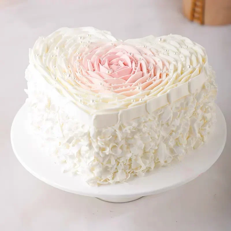 

Моделирование модели торта 2024, новая сеть, красная любовь, градиент, сердце, крем, пластиковый поддельный торт, образец свадебного украшения, витрина