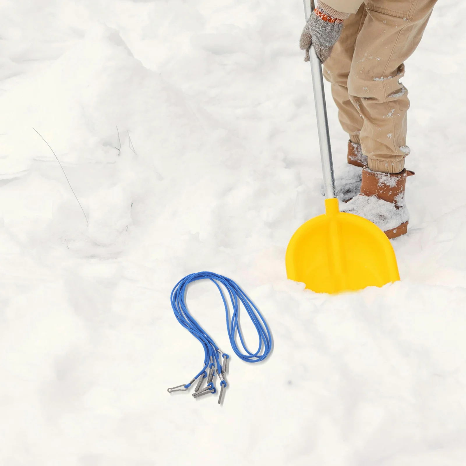 

4Pcs Kids Glove Strap Blue Nylon Anti-Lost Mitten Clips Adjustable Snow Glove Lanyard for Skiing Sledding Winter Activities