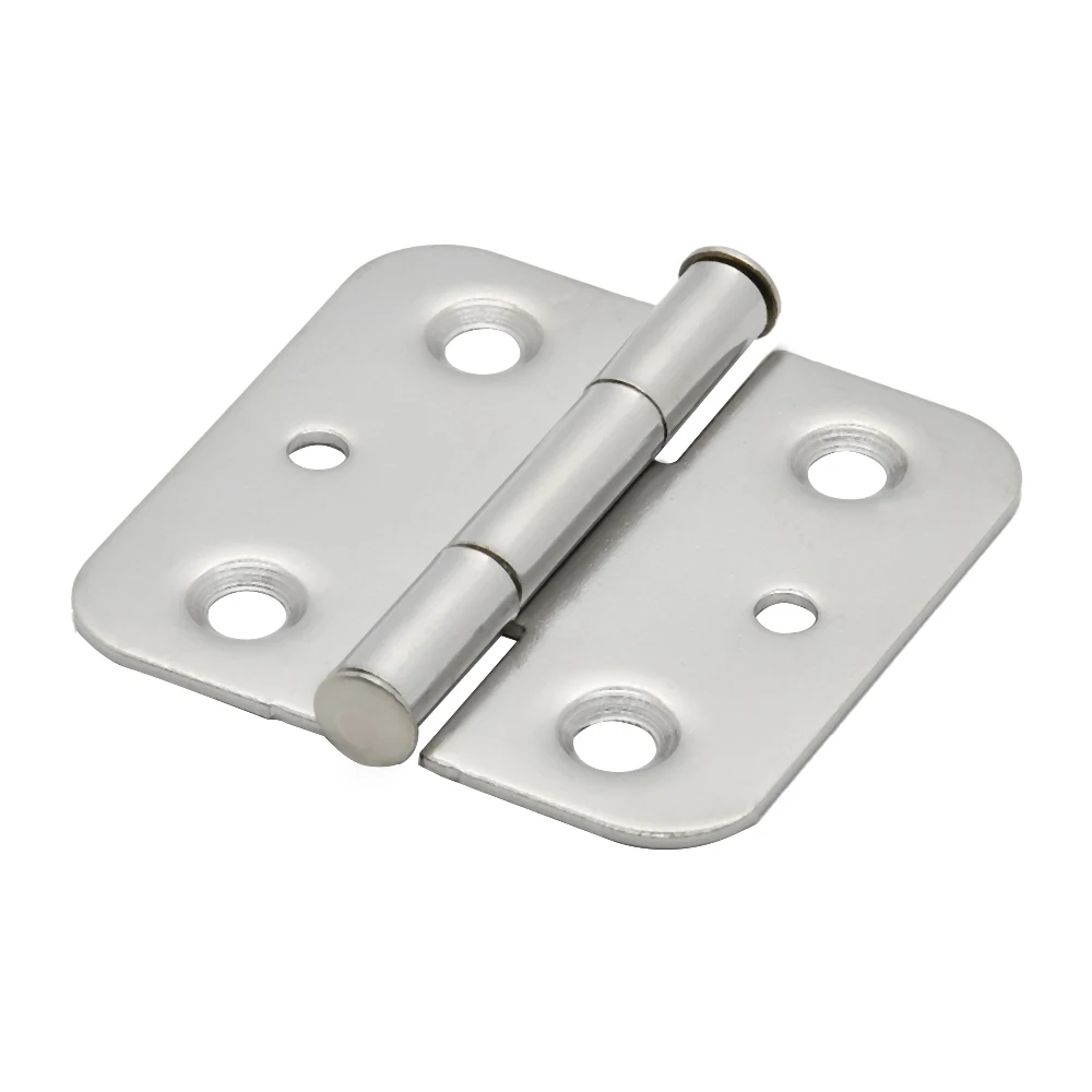 1pc Stainless Steel Butterfly Hinge Thin Type for Aluminum Profiles, 40mm, Durable Brushed Finish, Ideal for Furniture&Cabinetry