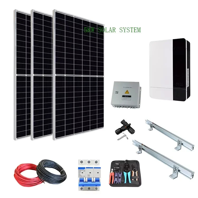 Off-grid hybrid solar energy storage system 5kw 10kw 20kw 30kw 10kva all-in-one solar panel power system home full set