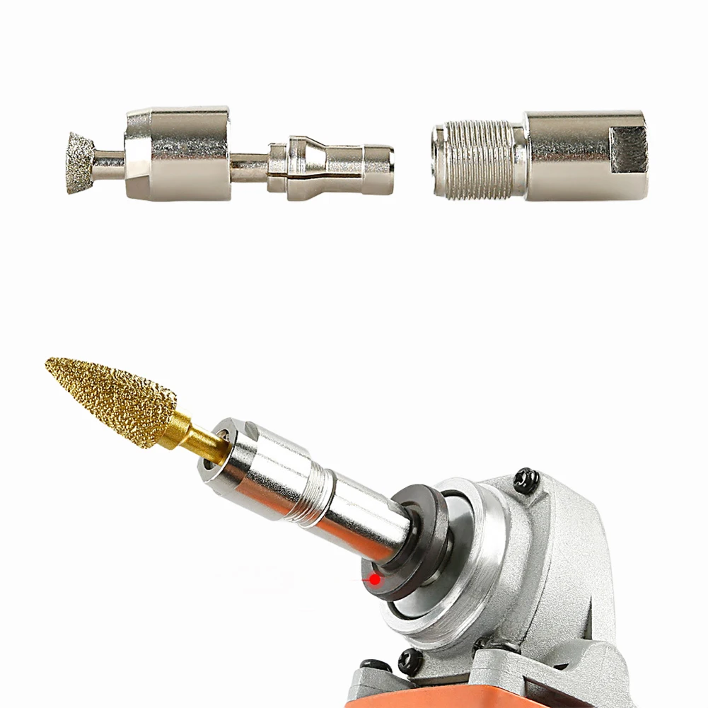 Threaded Angle Grinder to Straight Grinder Adapter 3mm/6mm Chuck Metal Conversion Tool for Grinding and Polishing Applications