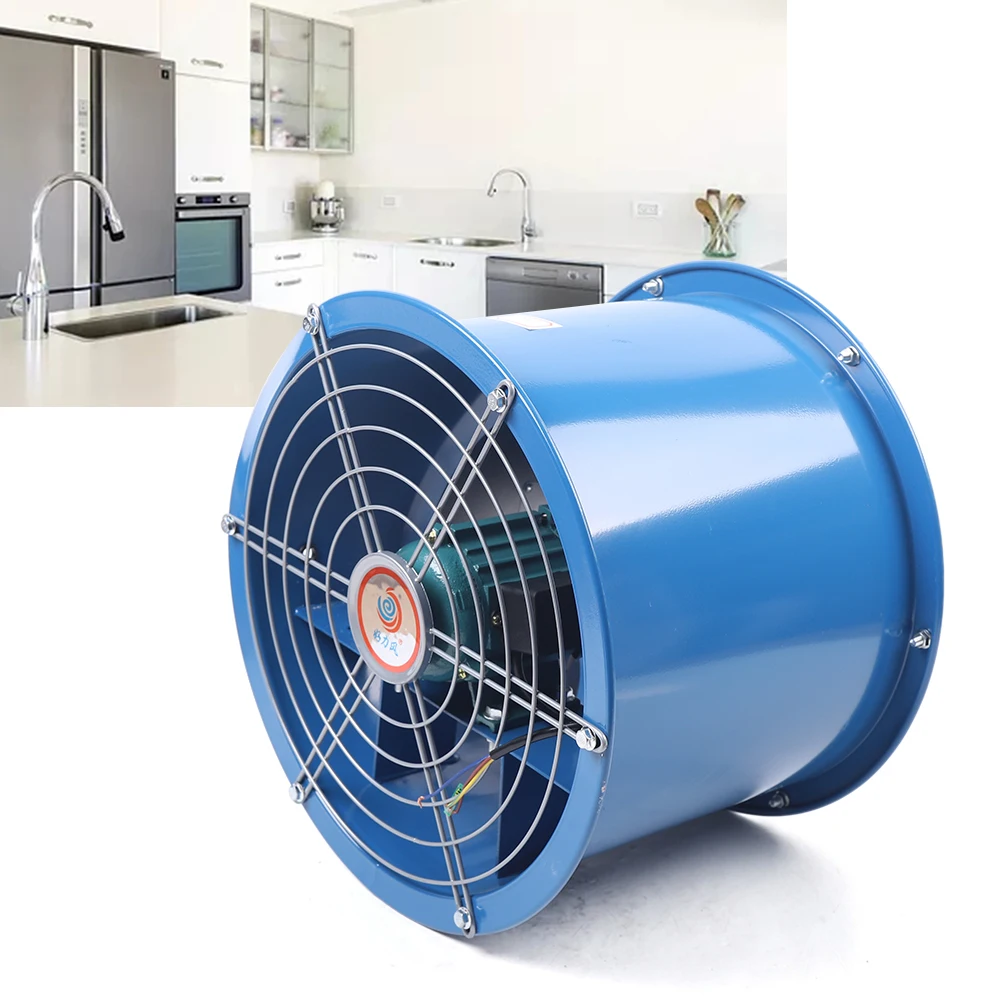 16 inch Axial Fan Cylinder Pipe Spray Booth Paint Fumes Exhaust Fan Silent 110V 1420r/min