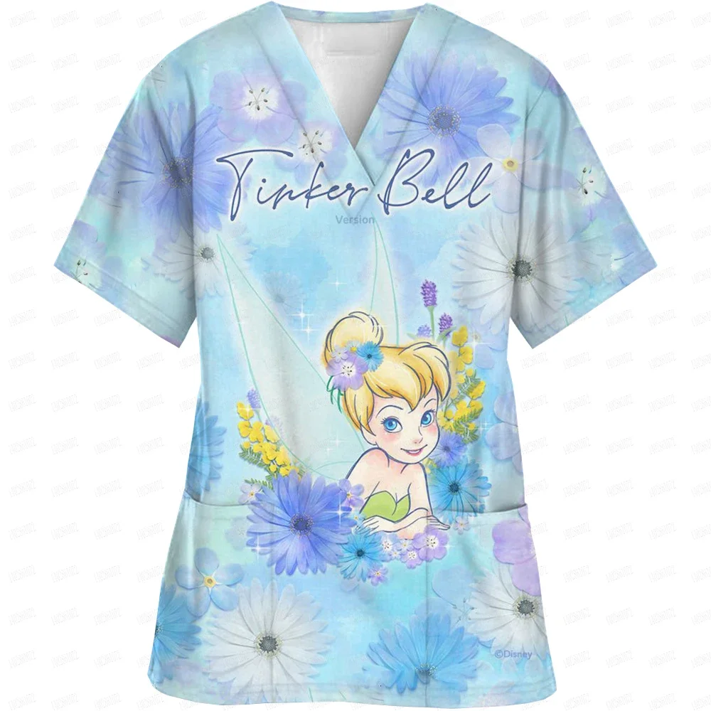 Damen-Stillkleidung, hochwertiges Disney-Print-Top, Zubehör für Ärzte, medizinische Uniform,