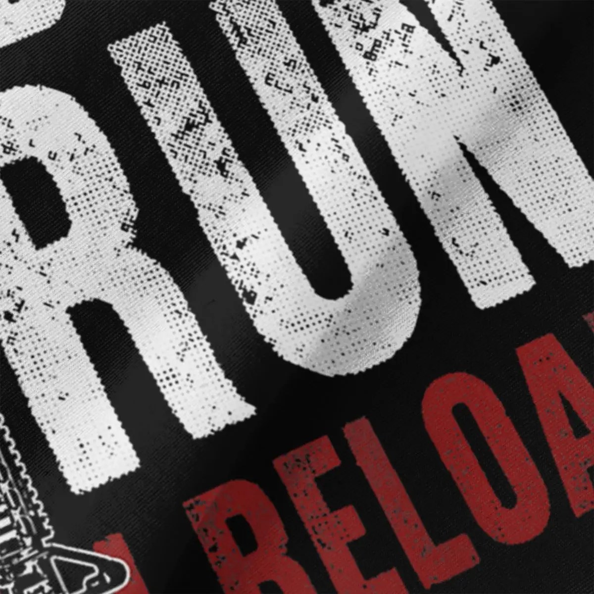 قميص رائع تصاميم بندقية العلم الأمريكي أنا لا أركض أنا إعادة تحميل أنا لا تشغيل قمصان رجالي S-6XL الترا القطن الأسود طاقم الرقبة تي شيرت #3