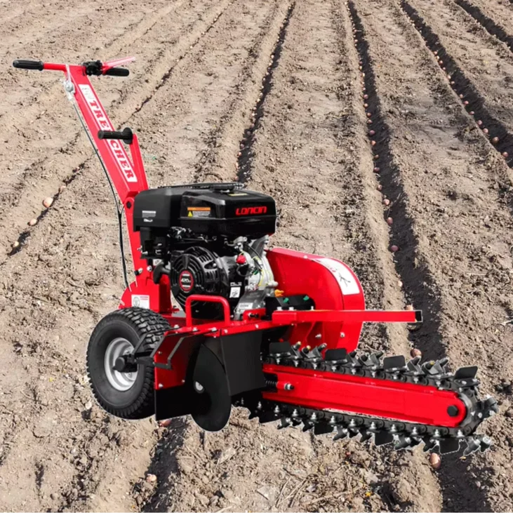 7HP 212cc Farm Use Trencher For Crop Irrigation & Field Drainage 165kg Weight With Electric Start CE/TUV/EPA Certified Trencher