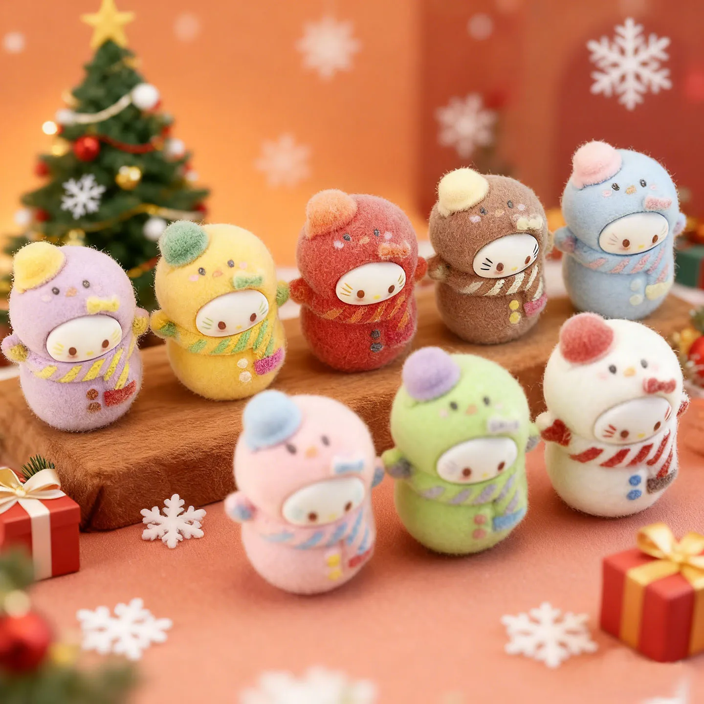 

8/24 шт. выщипанный снеговик, кати-кошка, милый зернистый DIY ювелирный кулон, брелок для куклы, настольный автомобильный орнамент, аксессуары из смолы