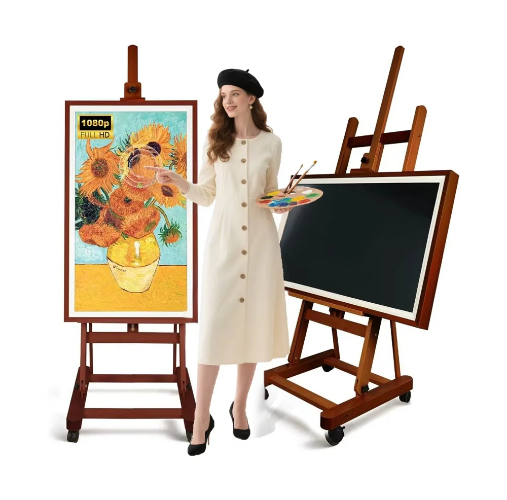 

4K HD цифровая фоторамка/видеоплеер 43/49/55 дюймов с антибликовым покрытием, функцией часов и поддержкой MP3, Wi-Fi и облачного хранения