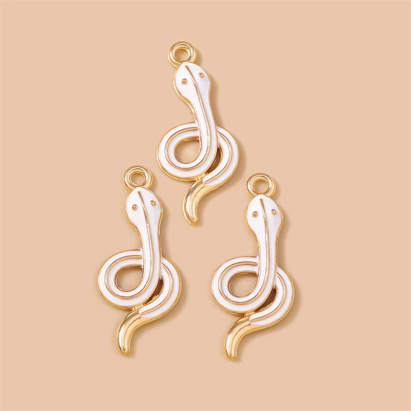20 Stück 16x28mm Niedliche Emaille-Tier-Schlangen-Anhänger für Halsketten, Ohrringe, Armbänder, DIY-Handwerk, Schmuckherstellung, Zubehör – Detail 8