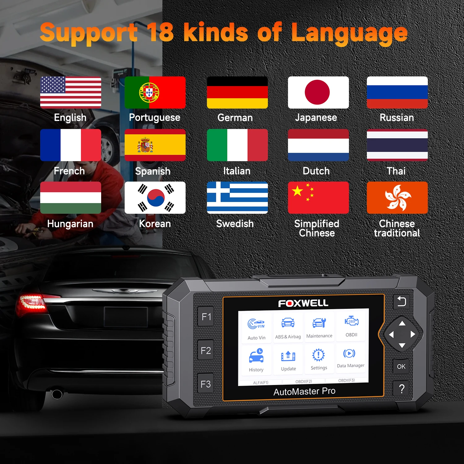 FOXWELL NT650 Pro OBD2 Automotive Scanner Code Reader ABS SRS Bidirectional Test 25 Reset Professional OBD 2 Car Diagnostic Tool