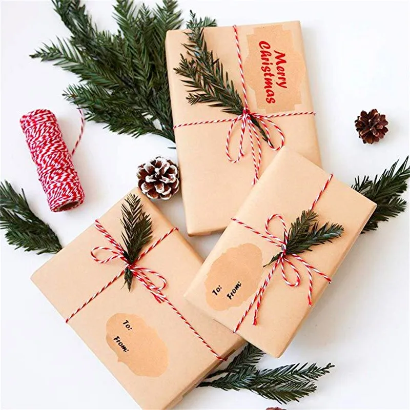 300/500pcs/Roll papier typu Kraft naklejki na etykiety Handmade pieczenia pieczęć naklejki etykieta na prezent dla Jar szklanej butelce Diy