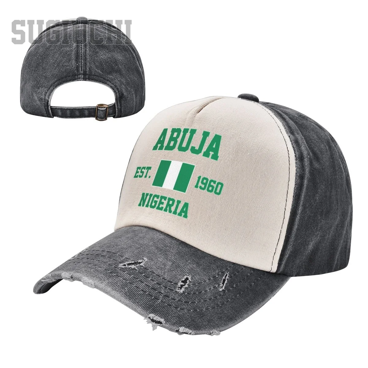 Unisex Baseball Cap Nigeria EST.1960 Abuja Capital Men Women Vintage Hats Washed Cotton Trucker Gift