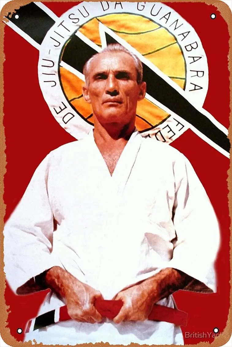 Metallschild – Helio Gracie – Berühmter brasilianischer Jiu-Jitsu-Großmeister – Blechposter