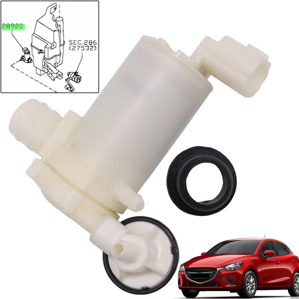 Car Front Rear Windshield Wiper Washer Motor Pump Motor For Mazda 2 07-14