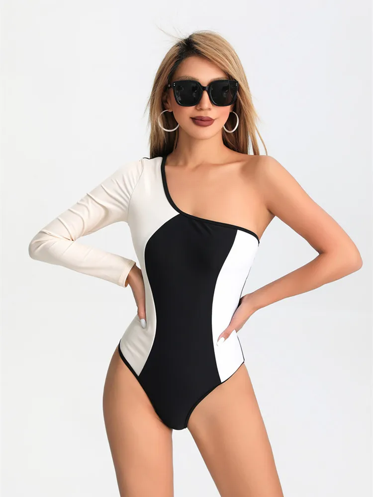 

Sexy Swimwear 2024 Woman Monokini Bikini One-Piece Swimsuit For Women Bathing Suit Beachwear Swimming Suit One Shoulder