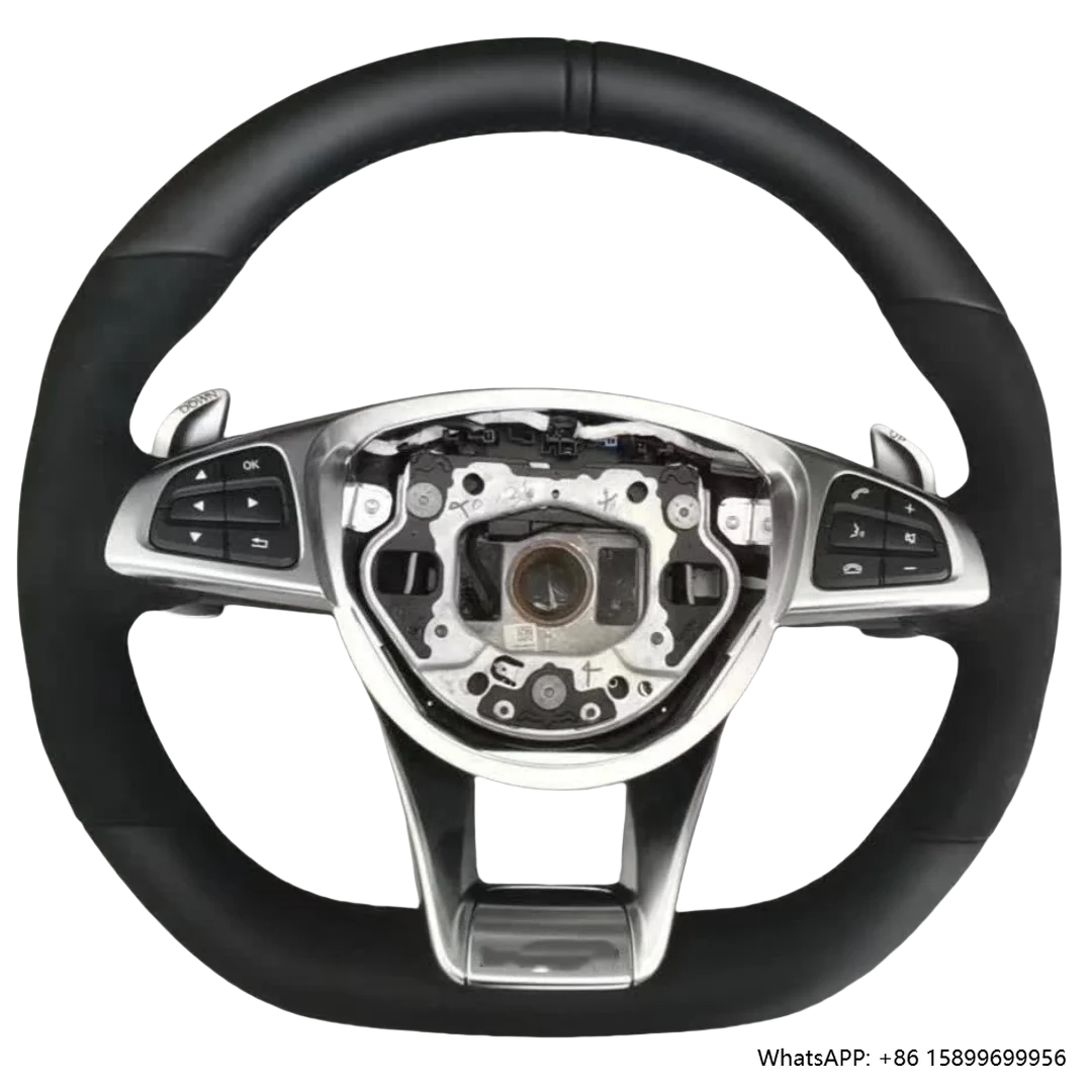 

Hot Suitable New Full Leather Perforated Steering Wheel for Mercedes benz s Class v Class W203 W205 W204 Amg Upgrade