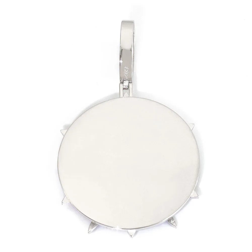 HHIOK 925 الفضة VVS مويسانيتي سداسية ستار 2 بوصة قلادة مخصصة مزدوجة السيف تصميم بلينغ مثلج خارج الماس والمجوهرات هدية #6