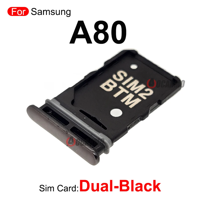 Tarjeta Sim Dual para Samsung Galaxy A80 SM-A805F bandeja Sim individual soporte MicroSD pieza de repuesto de ranura Nano