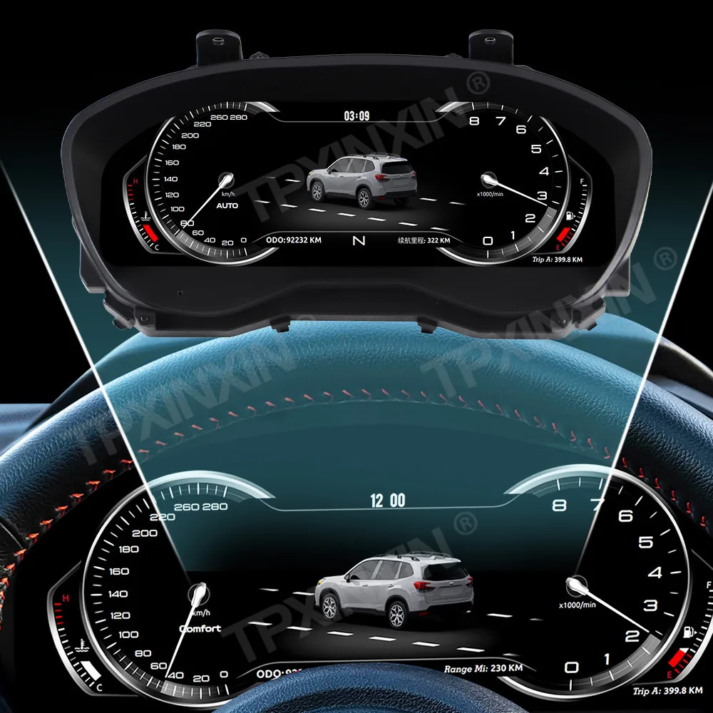Car Digital Cluster For Subaru Forester 2019-2024 Virtual Cockpit Speed Meter Car Dashboard Instrument Screen Car accessories