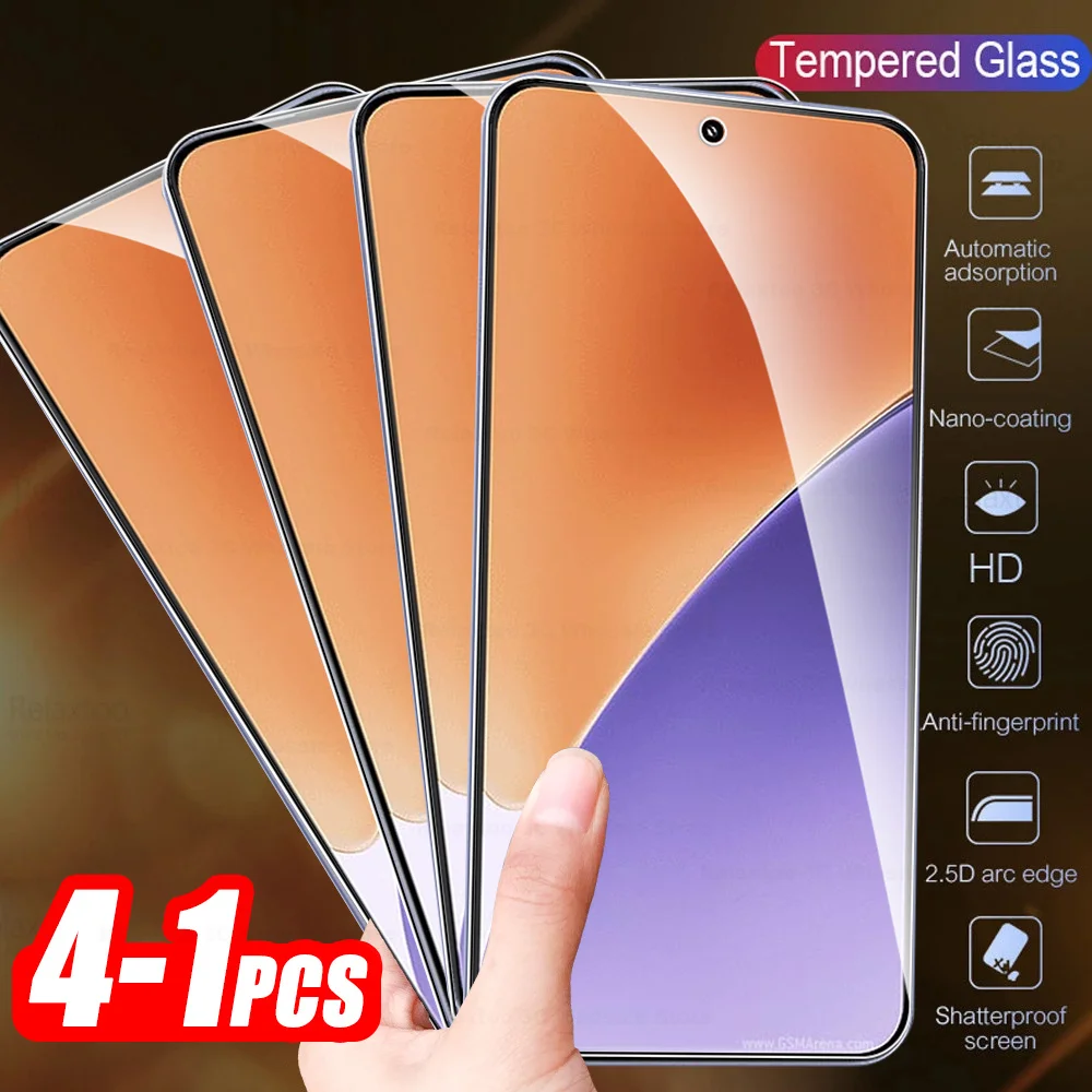 Screen Protector For Xiaomi 15 1-4PCS Protective Glass For Xiaomi 14T 13T Mi14 Mi 13 T Pro Xiaomi14TPro Mi15 Tempered Glass Flim