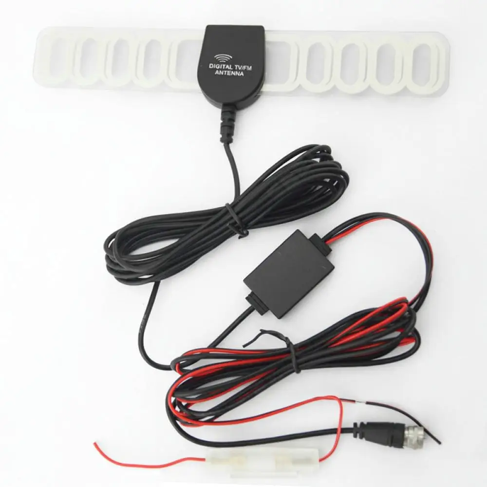 Universal Active Car TV Aerial Signal Booster Built In Amplifier F Type Plug Digital Automotive Video Receiver Antenna
