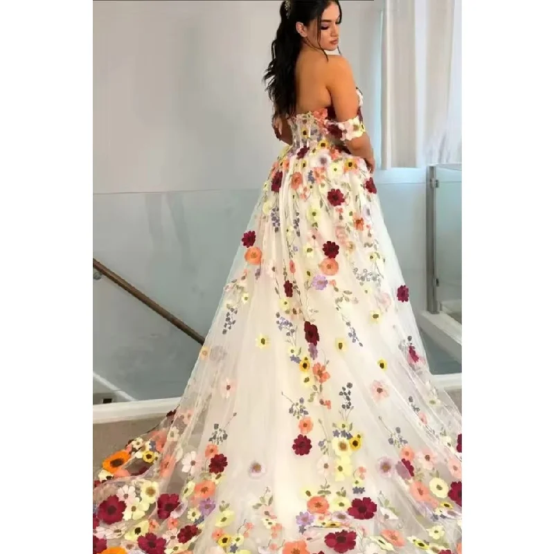 

Flower Lace Wedding Prom Dress for Special Events Custom Made Women's Elegant Dresses for Formal Occasions 2025