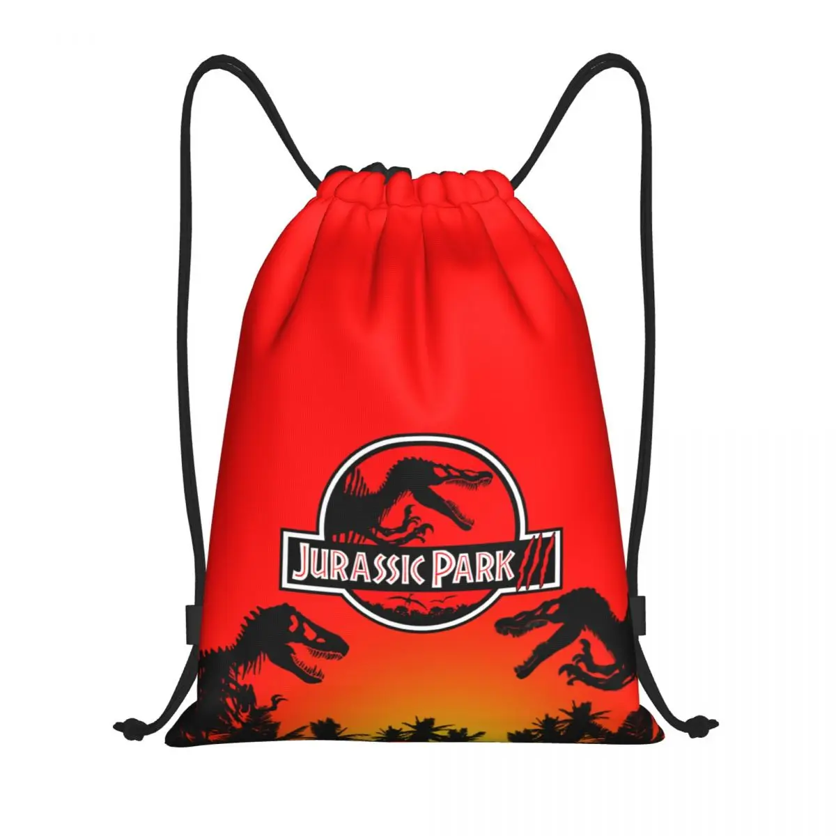 Mochila con cordón de dinosaurio Jurassic Park, bolsas ligeras de Sci Fi, película de fantasía, película, gimnasio, Sackpack deportivo para entrenamiento