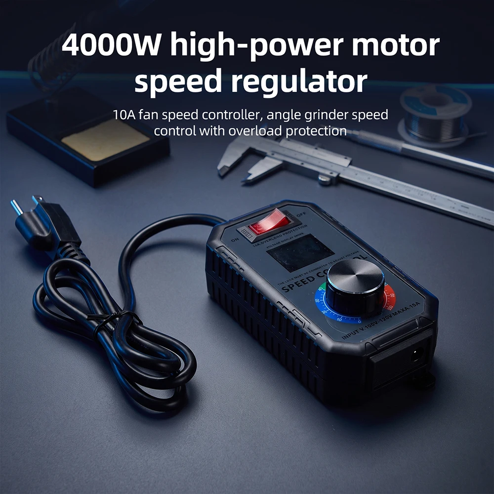 4000W Motorgeschwindigkeitsregler 10A AC 220V Hochleistungs-SCR-Spannungsregler für Ventilatoren, Winkelschleifer, industrielle Anwendungen – Detail 20