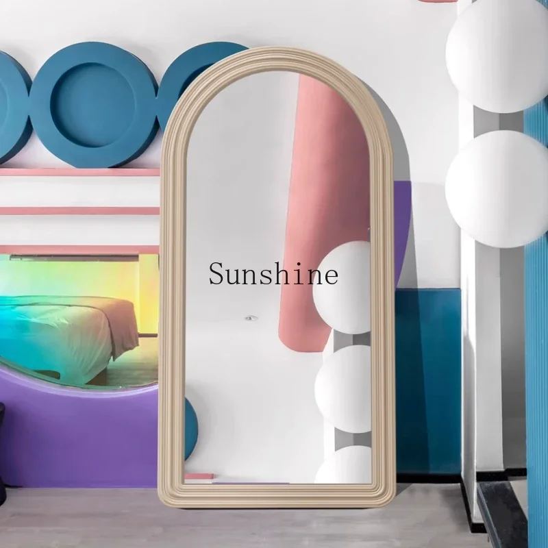 European floor-to-ceiling bedroom clothing store against the wall cloakroom wall-mounted fitting mirror  FT