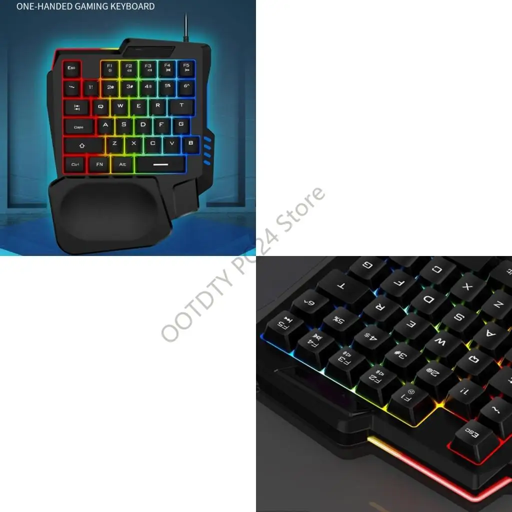 

H7BA Dardered Mechanical Feel Клавиатура с USB -шнуркой мини -клавиатуры цветовая подсветка