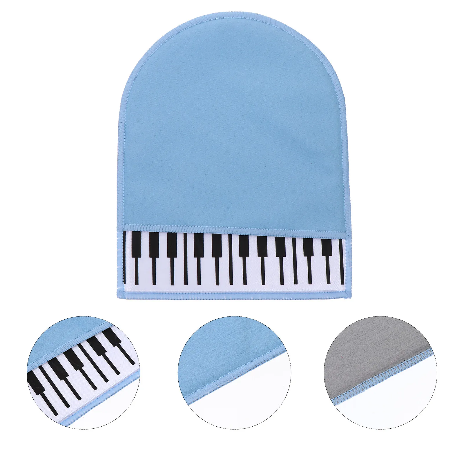 1Pcs Piano Cleaning Cloth Sky Blue No Lint Supple Hand Use Dust Water Removal Instrument Polishing Cleaning Cloth