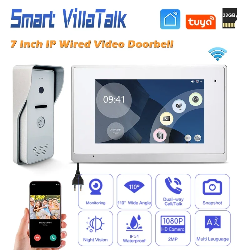 

Discount offer unlock anytime place home mobile phone tuya wifi wireless doorbell ac power usb bat indoor monitor can 2 locks