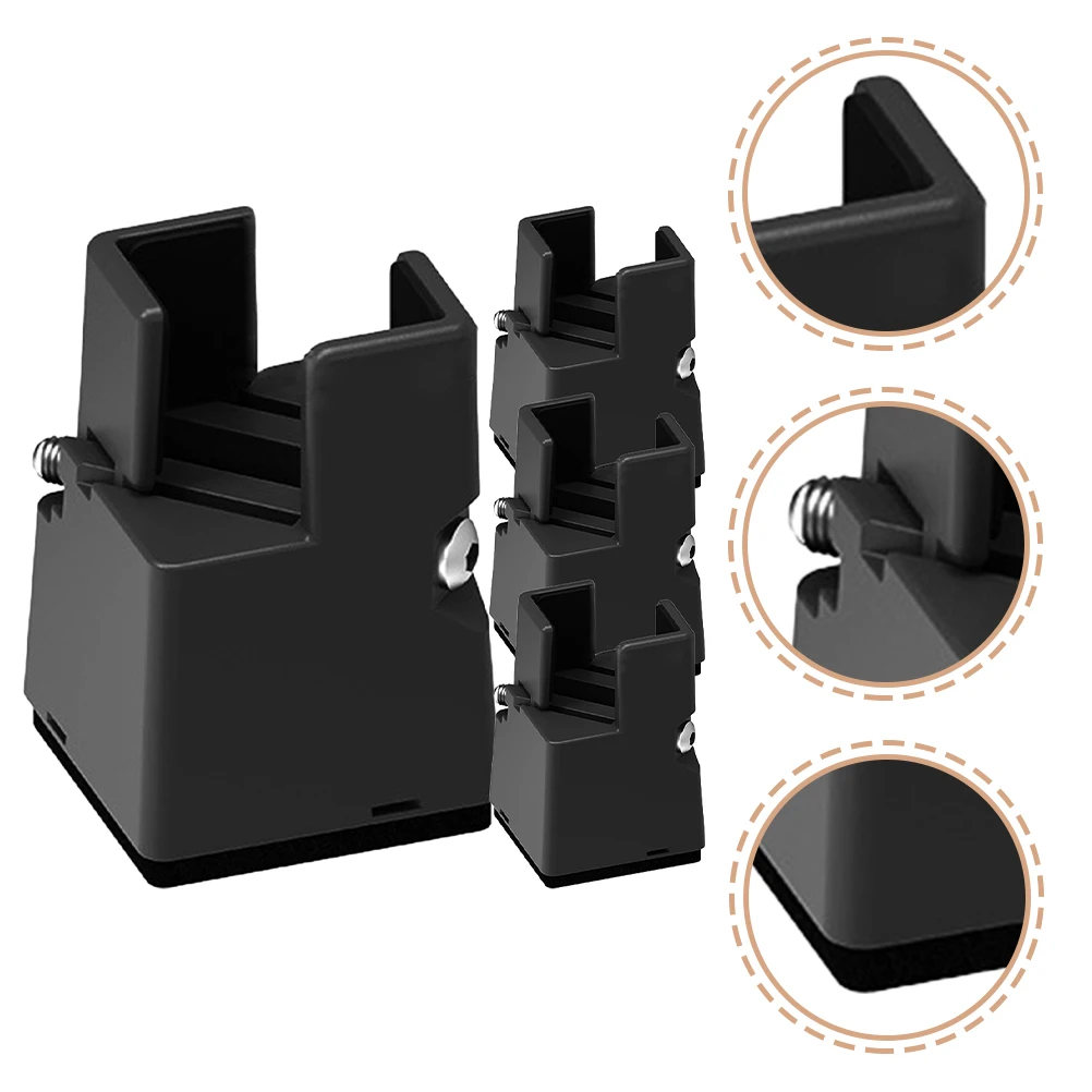 

Heightened Table Mat Couch Leg Risers Dorm Bed Furniture Lifts Steel Desk Legs Riser Blocks 250KG Load Capacity Anti Rust Easy