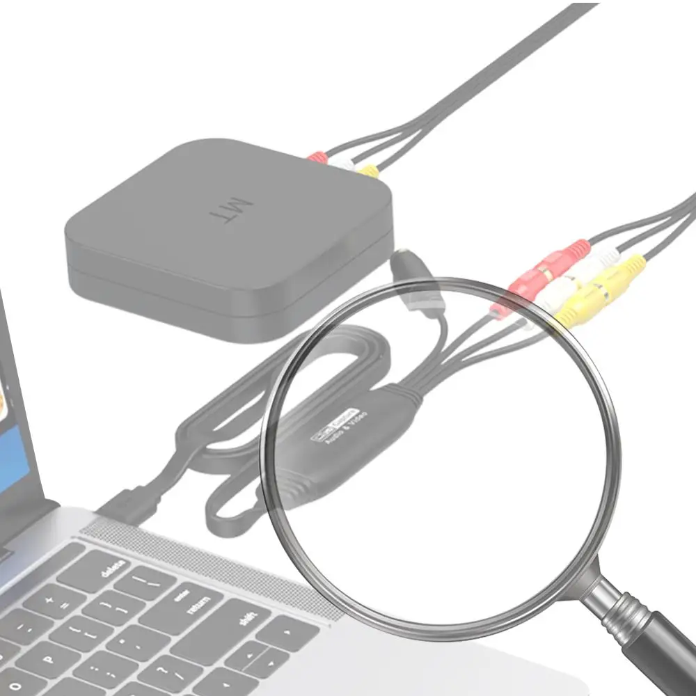 USB Video Capture Card Easy Cap VHS VCR TV DVD Video Audio Converter USB To AV Video Capture Adapter Compatible USB1.1 NTSC/PAL