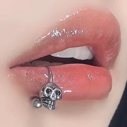 Skull Horseshoe Lip Ring Labret Lip Piercing Jewelry Hoop Earrings Cartilage Helix Tragus Rook Lobe Punk Style Piercing Jewelry