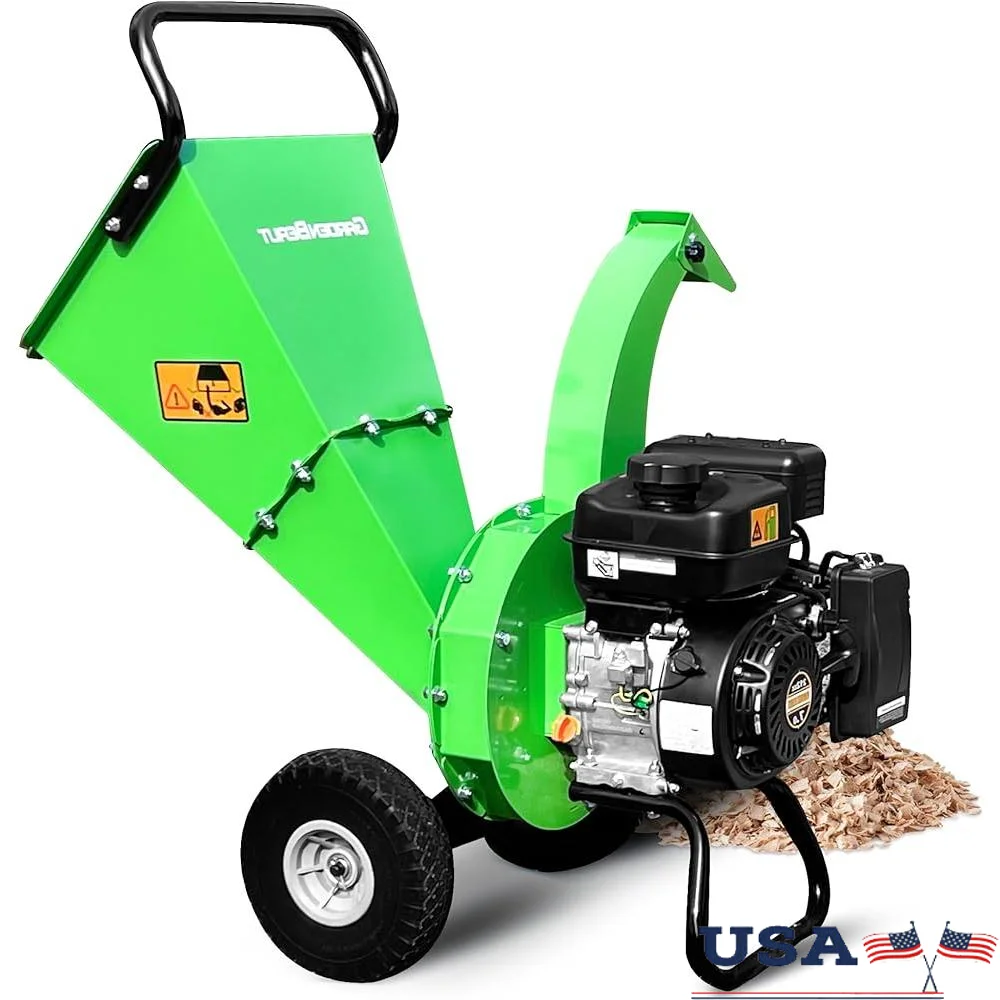 7HP Gas Powered Wood Chipper Shredder 3