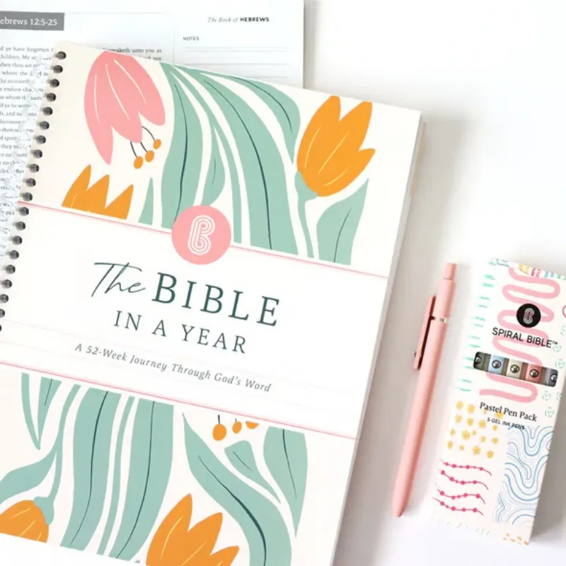 

Bible Study Guide 365-Day Christian Workbook with Daily Prayer Notes, 52-Week Journal for Faith and Devotional Study