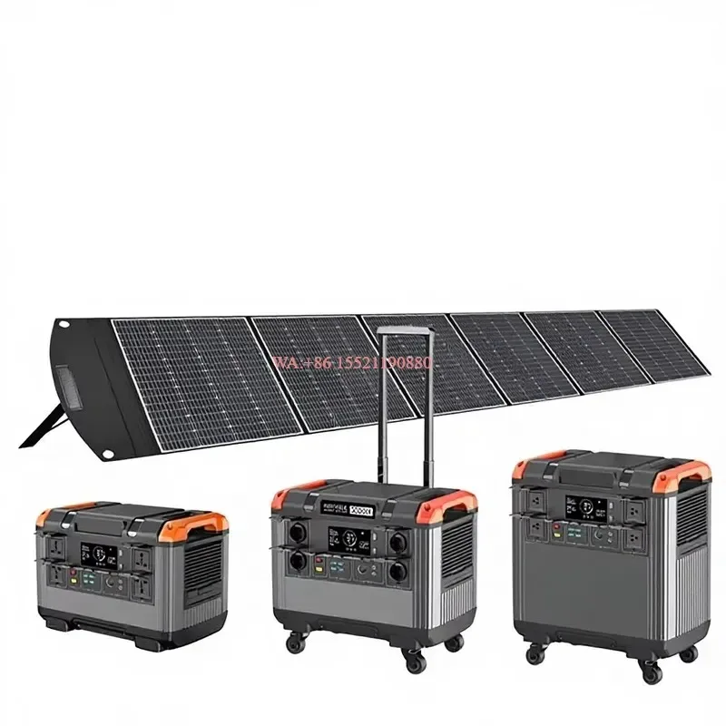 WMWMNU 400W Folding Solar Panel Portable Photovoltaic Pack for 3000W Energy Storage Power Supply Outdoor Black Orange Gray