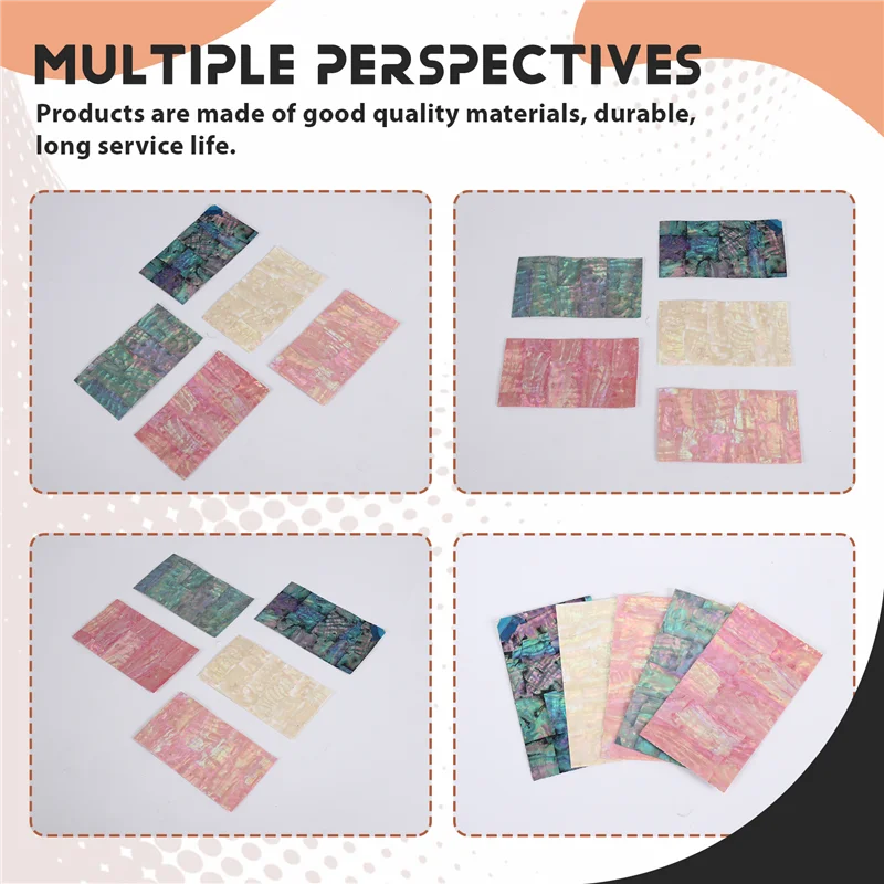 AA20-pegatina adhesiva para decoración de uñas, gradiente roto, concha de sirena, copos de abulón, puntas de uñas 3D, manicura, esmalte de Gel Uv, calcomanía Diy