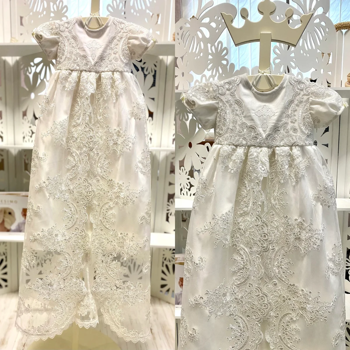 

Lace Baptism Girl Dress Christening Gown Baby Baptism Handmade Blessing Lace Dress