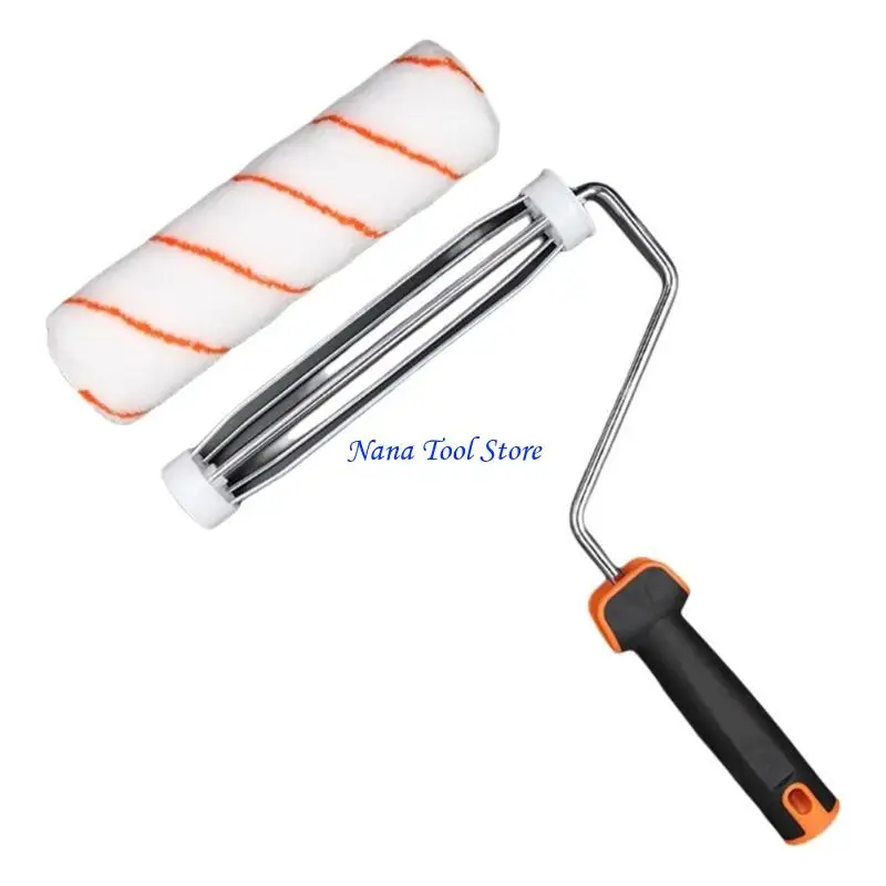 

31GJ 8Pcs Household Roller Paint Brushes For Wall With Frame Paint Roller Set For Door Bedroom Kitchen Bathroom Living Room