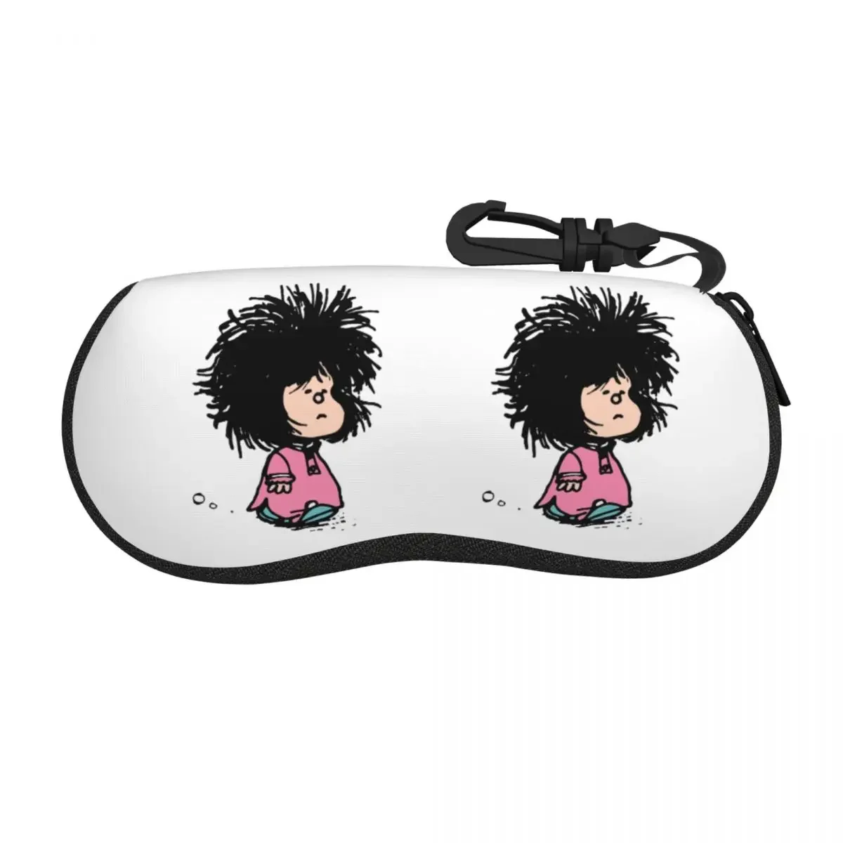 Custom Humor Manga Mafalda Shell Eyeglasses Case Women Men Cute Quino Argentina Cartoon Glasses Case Sunglasses Box Pouch