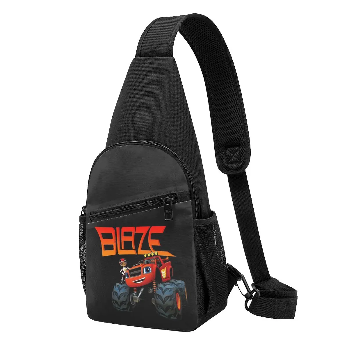 Blaze And The Monster Machines Chest Bag Men Sling Crossbody Backpack Chest Bag Travel Hiking Daypack Shoulder Bag